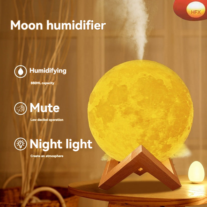 MOON LAMP HUMIDIFIER – ЛАМБА И НАВЛАЖНУВАЧ НА ВОЗДУХ ВО ЕДНО